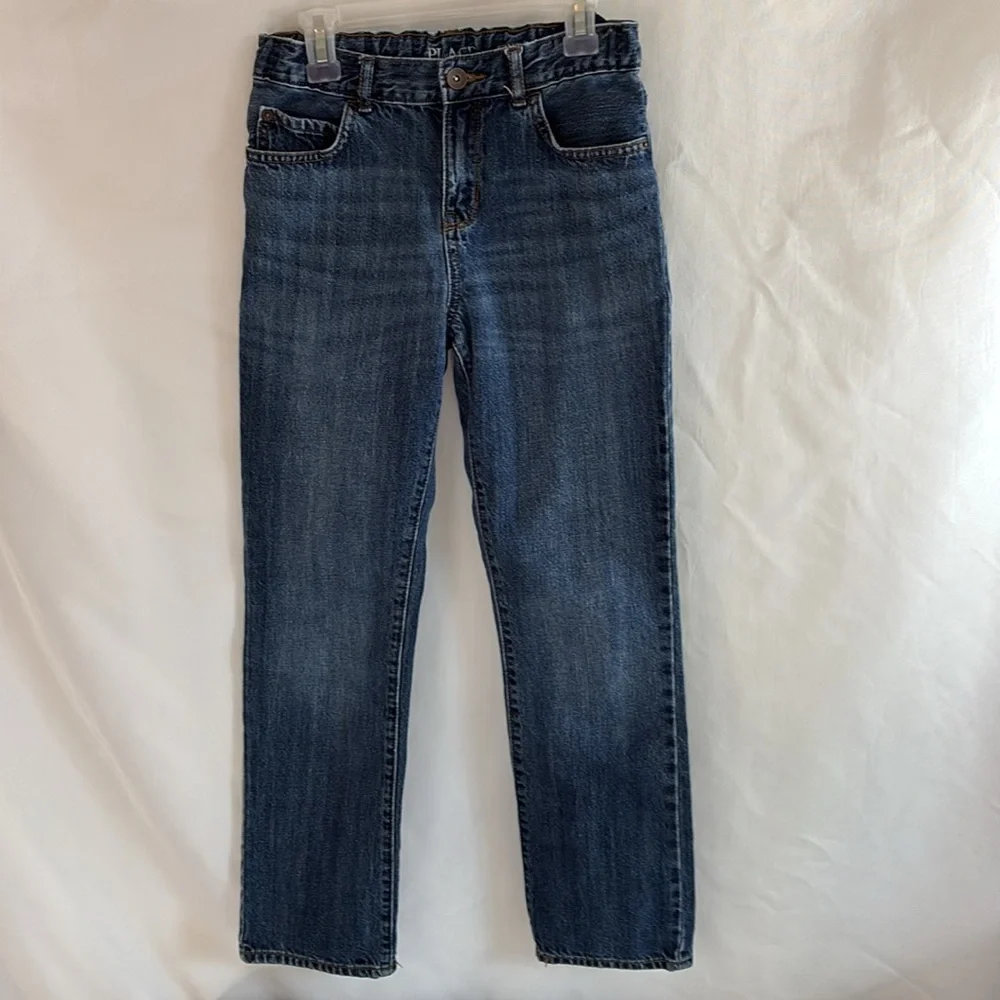 The Children's place set of two boys straight leg jeans dark & light wash Sz 12